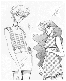 A Black and White of Michiru and Haruka