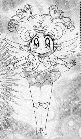Black and White Sailorchibichibimoon's First Appearance