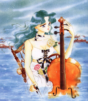 Michiru playing her viola