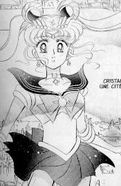 Black and white Sailormoon looking surprised